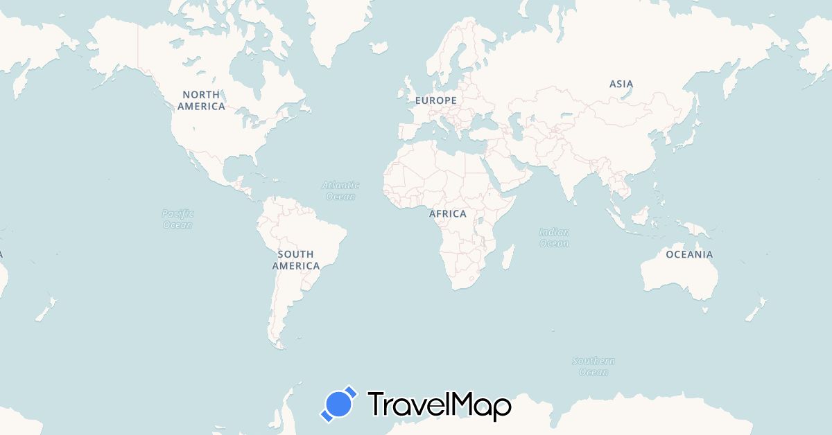 TravelMap itinerary: driving, boat in Argentina, Bermuda, Brazil, Bahamas, Chile, China, Cape Verde, Spain, France, Gibraltar, Indonesia, India, Italy, Japan, Kenya, Comoros, South Korea, Saint Lucia, Sri Lanka, Madagascar, Mauritius, Maldives, Malaysia, Mozambique, Pitcairn Islands, Portugal, Solomon Islands, Saint Helena, Tonga, Tanzania, United States, Uruguay, British Virgin Islands, Vietnam, South Africa (Africa, Asia, Europe, North America, Oceania, South America)